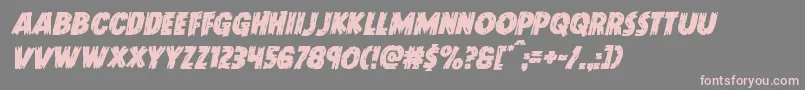 Шрифт Doktermonstroital – розовые шрифты на сером фоне