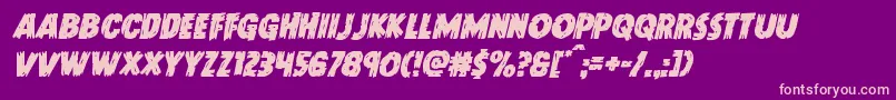 Doktermonstroital Font – Pink Fonts on Purple Background