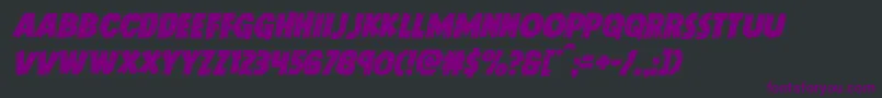 Шрифт Doktermonstroital – фиолетовые шрифты на чёрном фоне
