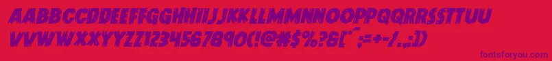 Doktermonstroital Font – Purple Fonts on Red Background