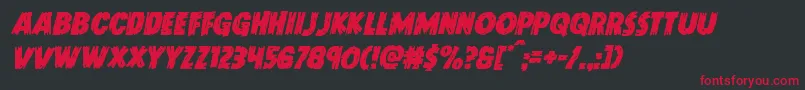 Doktermonstroital-Schriftart – Rote Schriften auf schwarzem Hintergrund
