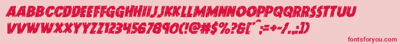 Doktermonstroital Font – Red Fonts on Pink Background