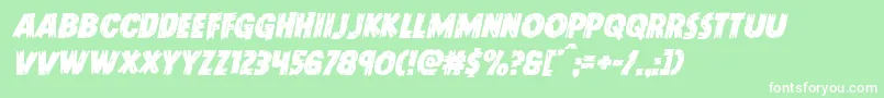 Doktermonstroital Font – White Fonts on Green Background
