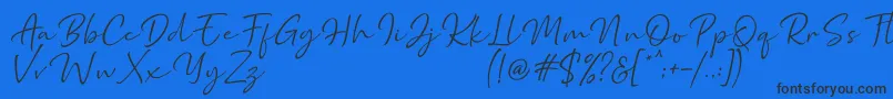 Marthin Font – Black Fonts on Blue Background