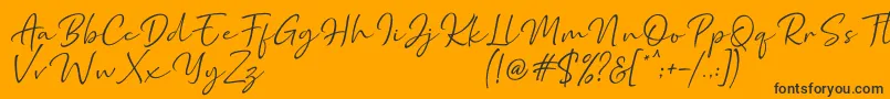 Marthin Font – Black Fonts on Orange Background