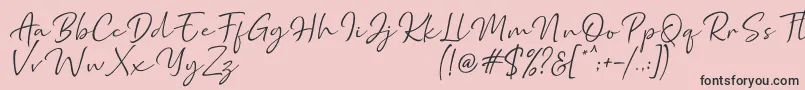 Marthin Font – Black Fonts on Pink Background