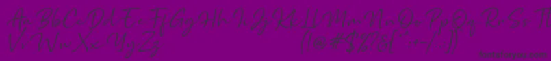 フォントMarthin – 紫の背景に黒い文字