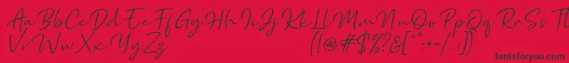 Marthin Font – Black Fonts on Red Background