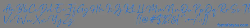 Marthin-Schriftart – Blaue Schriften auf grauem Hintergrund