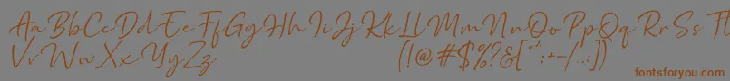 Шрифт Marthin – коричневые шрифты на сером фоне