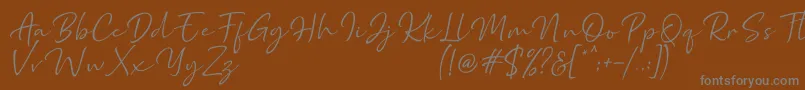 Шрифт Marthin – серые шрифты на коричневом фоне