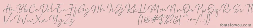フォントMarthin – ピンクの背景に灰色の文字