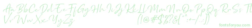 Шрифт Marthin – зелёные шрифты на белом фоне