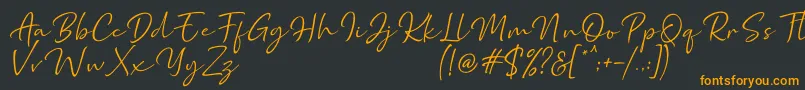 Шрифт Marthin – оранжевые шрифты на чёрном фоне