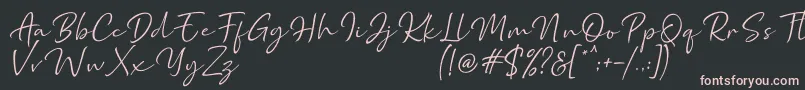 Marthin Font – Pink Fonts on Black Background