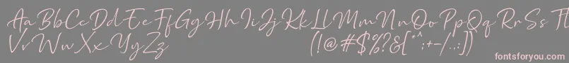 Marthin-Schriftart – Rosa Schriften auf grauem Hintergrund