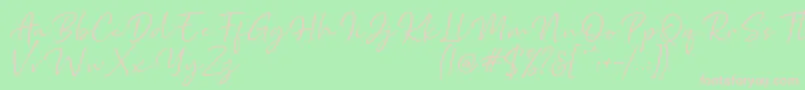 Шрифт Marthin – розовые шрифты на зелёном фоне
