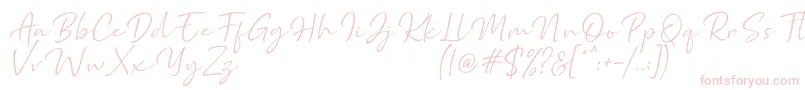 Шрифт Marthin – розовые шрифты на белом фоне