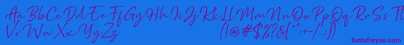Шрифт Marthin – фиолетовые шрифты на синем фоне