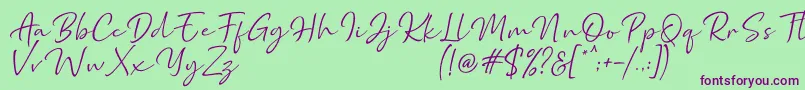 Шрифт Marthin – фиолетовые шрифты на зелёном фоне