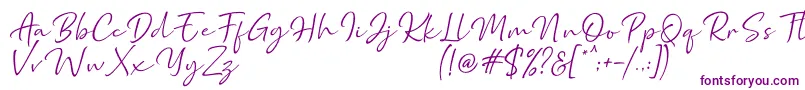 Marthin-Schriftart – Violette Schriften auf weißem Hintergrund