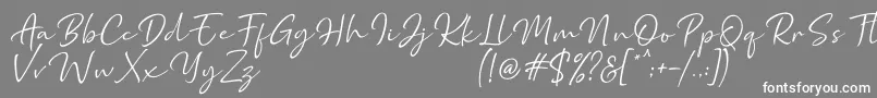 Шрифт Marthin – белые шрифты на сером фоне
