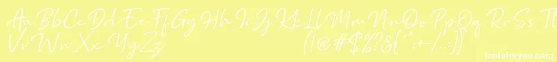 Czcionka Marthin – białe czcionki na żółtym tle