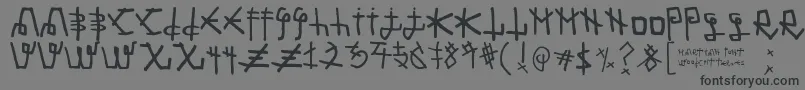 フォントMartian Font – 黒い文字の灰色の背景