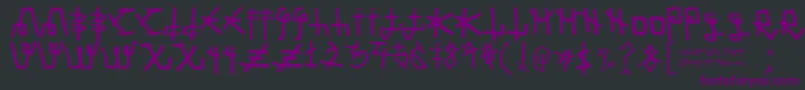 Шрифт Martian Font – фиолетовые шрифты на чёрном фоне