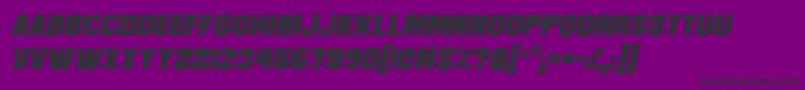 Fonte Martian Robotics Italic – fontes pretas em um fundo violeta