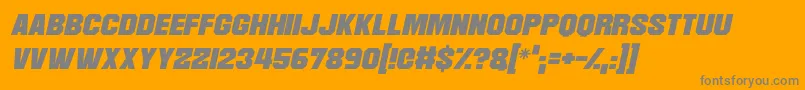 Martian Robotics Italic Font – Gray Fonts on Orange Background