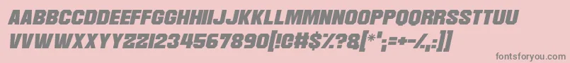 Martian Robotics Italic Font – Gray Fonts on Pink Background