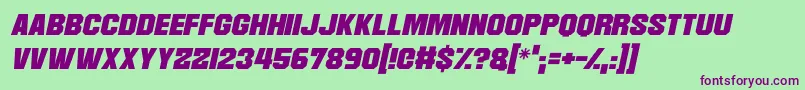 Martian Robotics Italic Font – Purple Fonts on Green Background