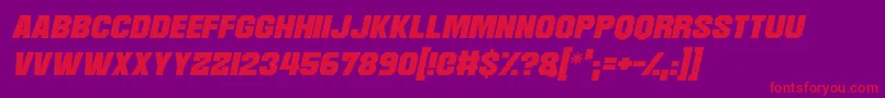 Martian Robotics Italic Font – Red Fonts on Purple Background