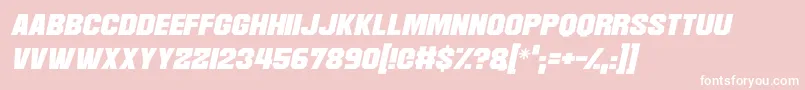 Martian Robotics Italic Font – White Fonts on Pink Background