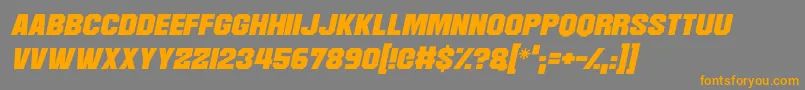 Martian Robotics Italic Font – Orange Fonts on Gray Background