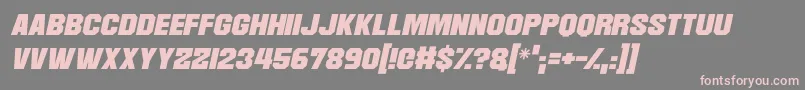 Martian Robotics Italic Font – Pink Fonts on Gray Background