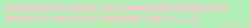 Martian Robotics Italic Font – Pink Fonts on Green Background