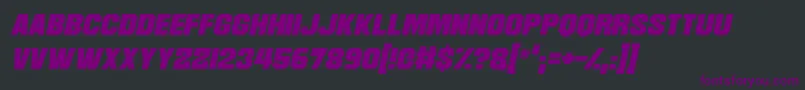 Martian Robotics Italic Font – Purple Fonts on Black Background
