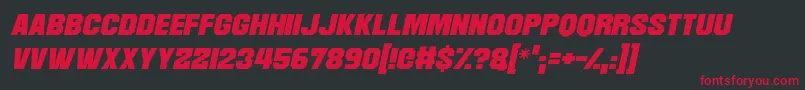 Martian Robotics Italic Font – Red Fonts on Black Background