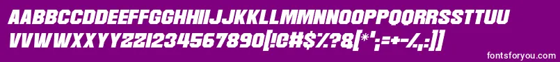 Police Martian Robotics Italic – polices blanches sur fond violet