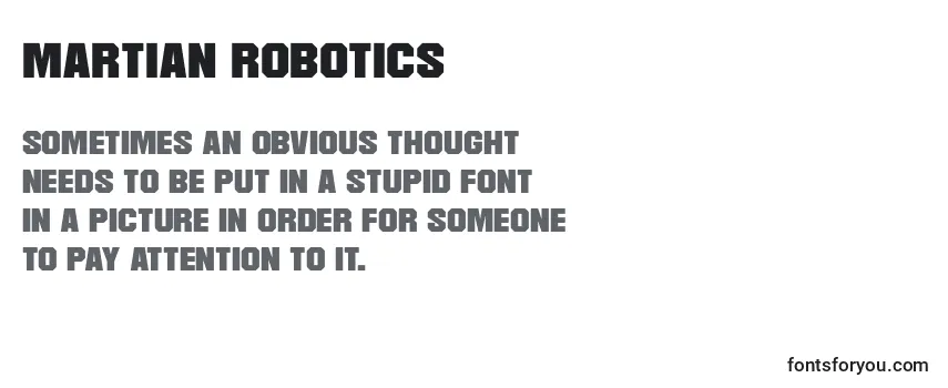 Martian Robotics Font