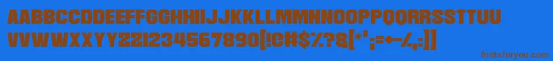 Martian Robotics Font – Brown Fonts on Blue Background