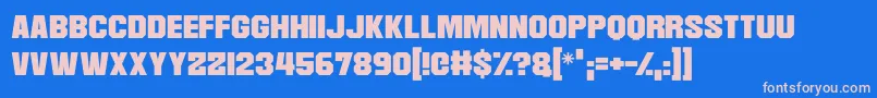 Martian Robotics Font – Pink Fonts on Blue Background