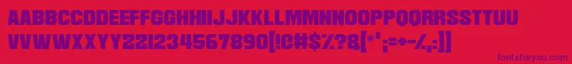 Martian Robotics Font – Purple Fonts on Red Background