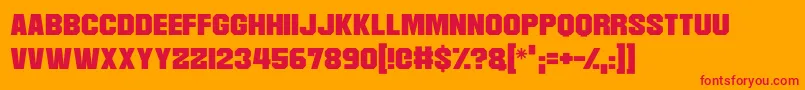 Martian Robotics Font – Red Fonts on Orange Background