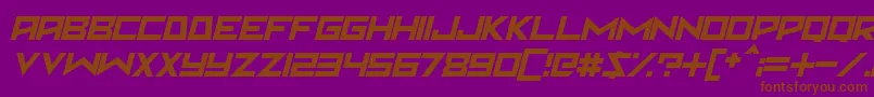 Martian Sunrise Italic Font – Brown Fonts on Purple Background