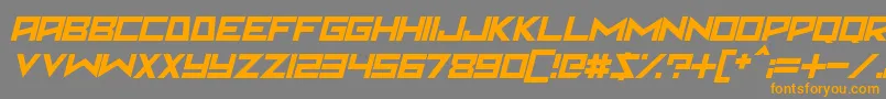 Шрифт Martian Sunrise Italic – оранжевые шрифты на сером фоне