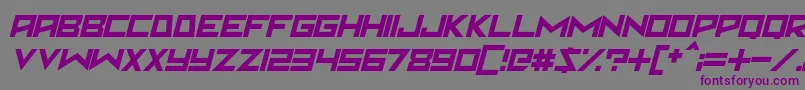 Martian Sunrise Italic Font – Purple Fonts on Gray Background