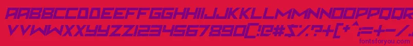 Police Martian Sunrise Italic – polices violettes sur fond rouge